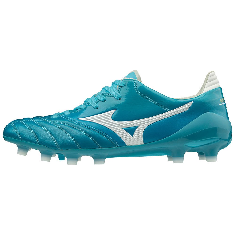 Chuteiras Mizuno MORELIA NEO II JAPAN - Mulher - Azuis Turquesa/Branco - NXRBI8974